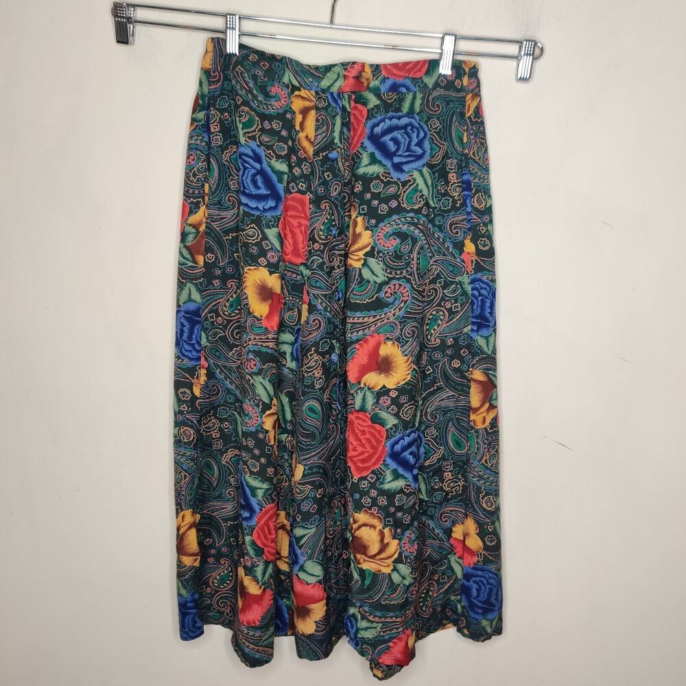Revival Vintage‎ Flroal Maxi Skirt Button Front Pockets